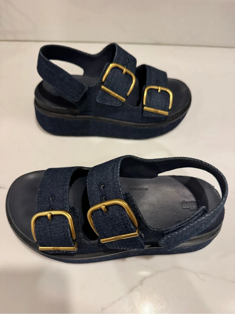 Fitflop Gen-FF Max Buckle Denim Back Strap Sandals